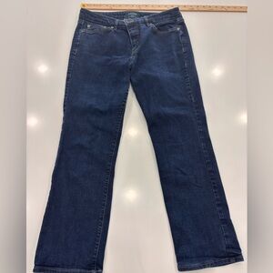 Lauren by Ralph Lauren Size 10P Straight Leg Cropped Classic Blue Jeans